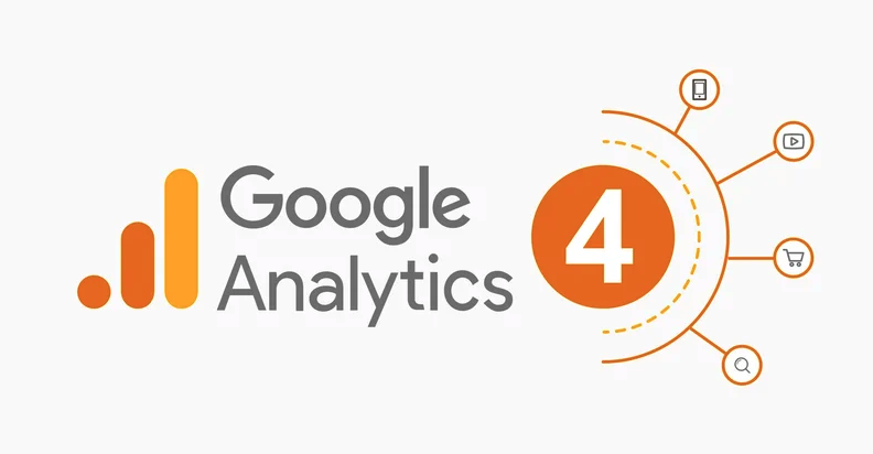 This image shows text logo of Google Analytics 4